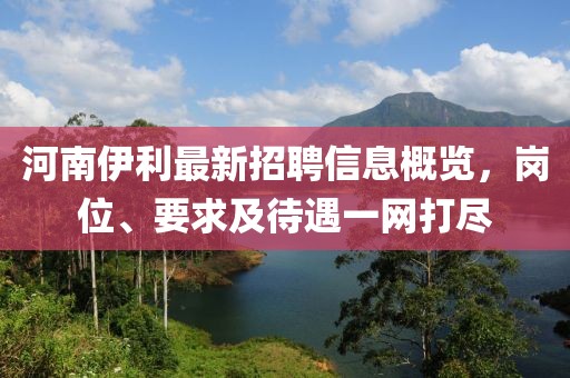 河南伊利最新招聘信息概覽，崗位、要求及待遇一網(wǎng)打盡