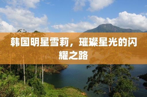 韓國明星雪莉，璀璨星光的閃耀之路