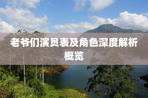 老爺們演員表及角色深度解析概覽