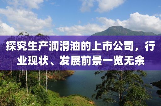 探究生產(chǎn)潤滑油的上市公司，行業(yè)現(xiàn)狀、發(fā)展前景一覽無余