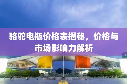 駱駝電瓶?jī)r(jià)格表揭秘，價(jià)格與市場(chǎng)影響力解析