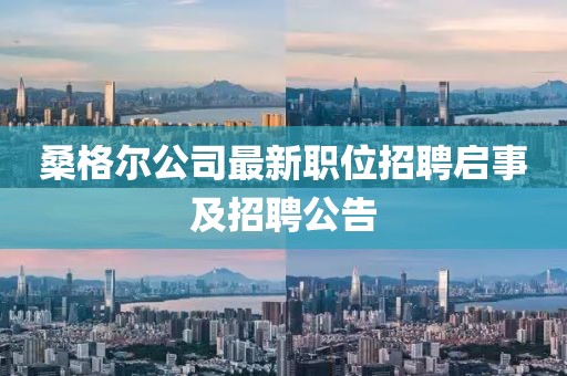 桑格爾公司最新職位招聘啟事及招聘公告