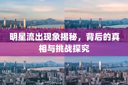明星流出現(xiàn)象揭秘，背后的真相與挑戰(zhàn)探究