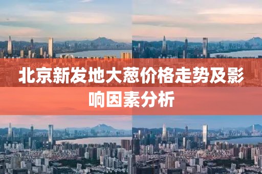 北京新發(fā)地大蔥價格走勢及影響因素分析