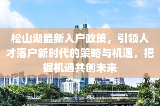 松山湖最新入戶政策，引領(lǐng)人才落戶新時(shí)代的策略與機(jī)遇，把握機(jī)遇共創(chuàng)未來