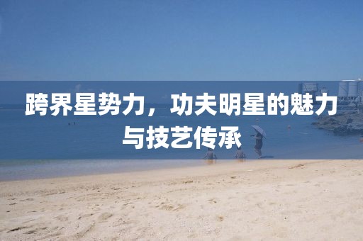 跨界星勢力，功夫明星的魅力與技藝傳承