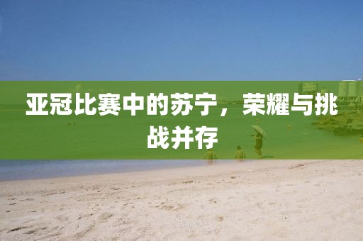 亞冠比賽中的蘇寧，榮耀與挑戰(zhàn)并存