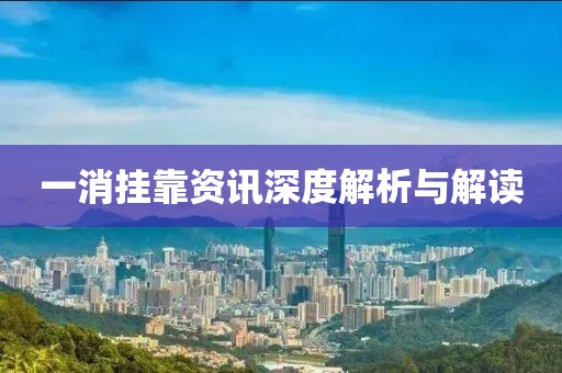 一消掛靠資訊深度解析與解讀