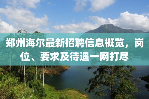 鄭州海爾最新招聘信息概覽，崗位、要求及待遇一網(wǎng)打盡