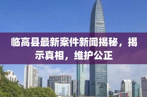 臨高縣最新案件新聞揭秘，揭示真相，維護(hù)公正