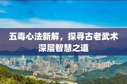 五毒心法新解，探尋古老武術(shù)深層智慧之道