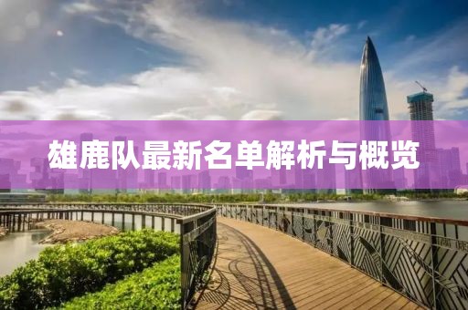 雄鹿隊最新名單解析與概覽