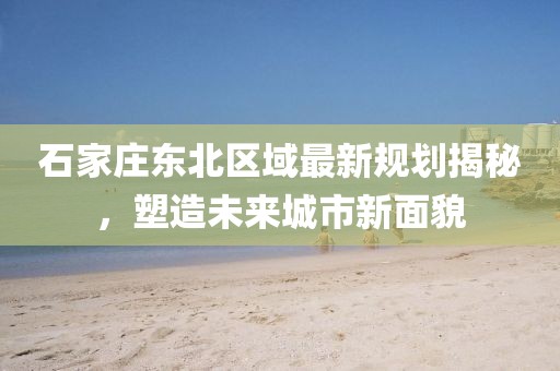 石家莊東北區(qū)域最新規(guī)劃揭秘，塑造未來城市新面貌