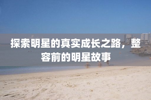 探索明星的真實成長之路，整容前的明星故事