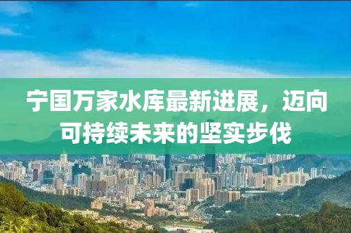 寧國(guó)萬(wàn)家水庫(kù)最新進(jìn)展，邁向可持續(xù)未來(lái)的堅(jiān)實(shí)步伐