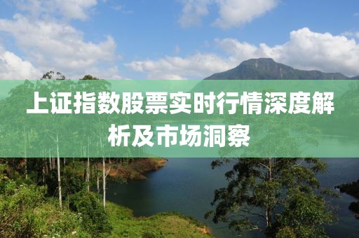 上證指數(shù)股票實(shí)時(shí)行情深度解析及市場(chǎng)洞察