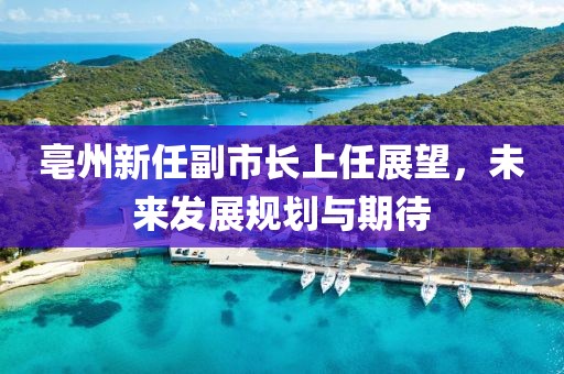 亳州新任副市長上任展望，未來發(fā)展規(guī)劃與期待