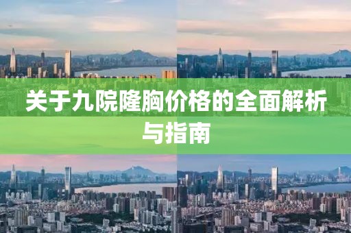 關(guān)于九院隆胸價格的全面解析與指南