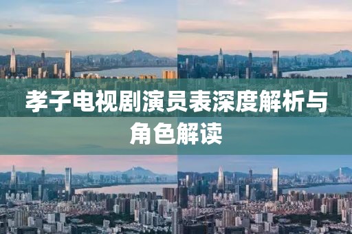 孝子電視劇演員表深度解析與角色解讀