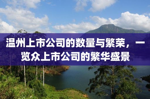 溫州上市公司的數(shù)量與繁榮，一覽眾上市公司的繁華盛景