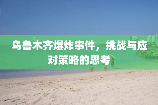 烏魯木齊爆炸事件，挑戰(zhàn)與應(yīng)對策略的思考