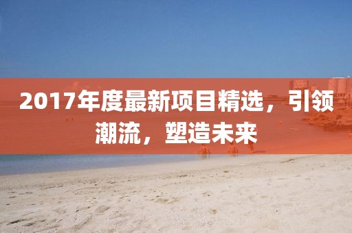 2017年度最新項(xiàng)目精選，引領(lǐng)潮流，塑造未來
