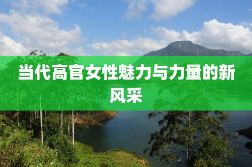 當(dāng)代高官女性魅力與力量的新風(fēng)采